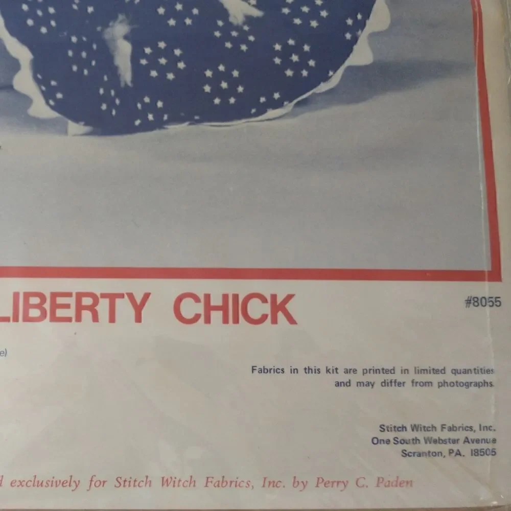 Patches Do It Yourself Kit‎ Patriotic Hen Vintage Chicken Stuffed Red White Blue